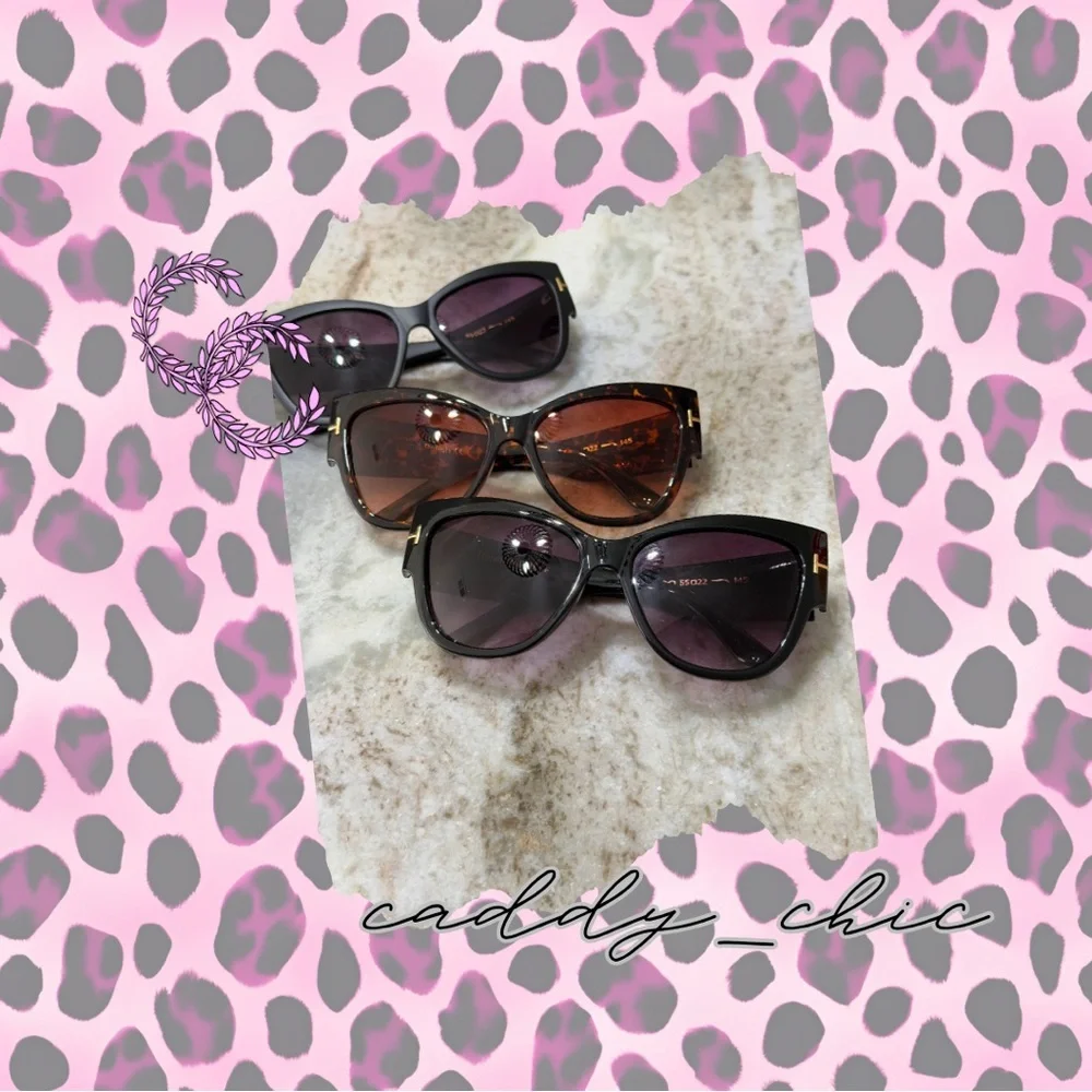Cat Eye Sunglasses Bundle of 3 | Black, Tortoise & Matte Black